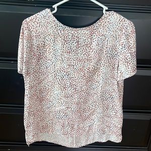 Spotted satin blouse